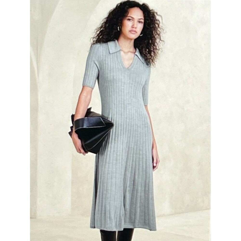 Banana Republic 100% Extra Fine Merino Wool Nezha Sweater Dress S NWOT